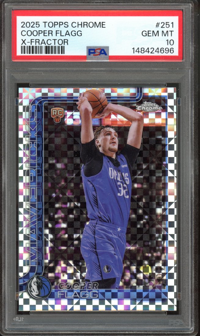 2025 Topps Chrome Cooper Flagg #251 X-Fractor front