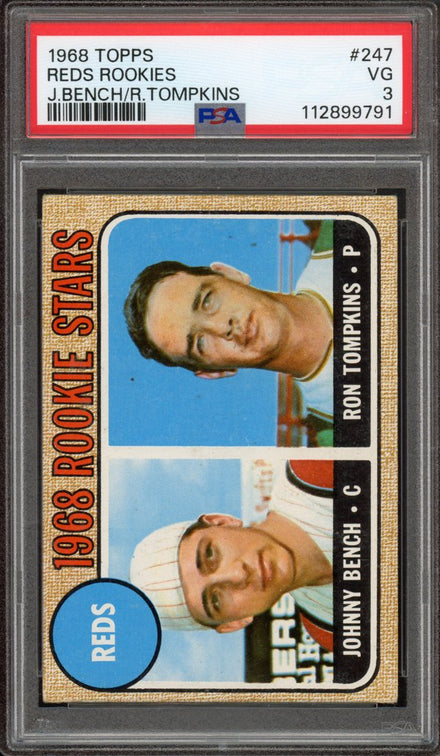 1968 Topps Johnny Bench / Ron Tompkins #247