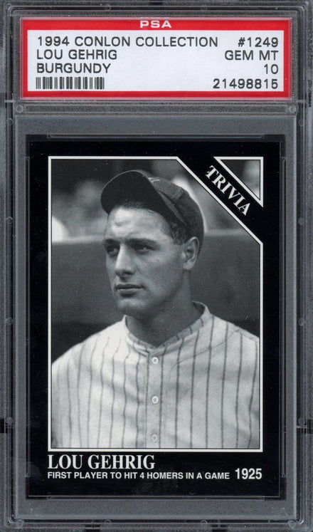 1994 Conlon Collection Lou Gehrig #1249 Burgundy