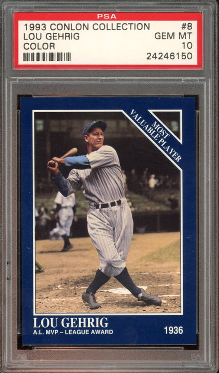 1993 Conlon Collection Color Lou Gehrig #8