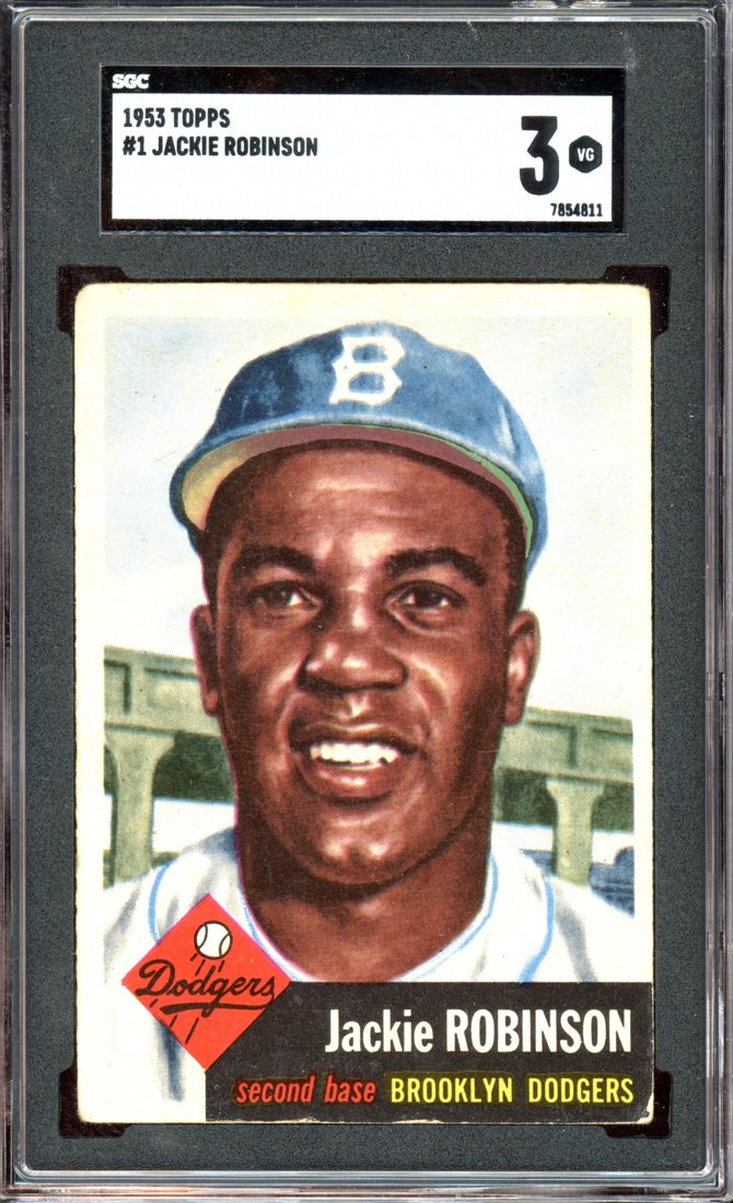 1953 Topps Jackie Robinson (front)