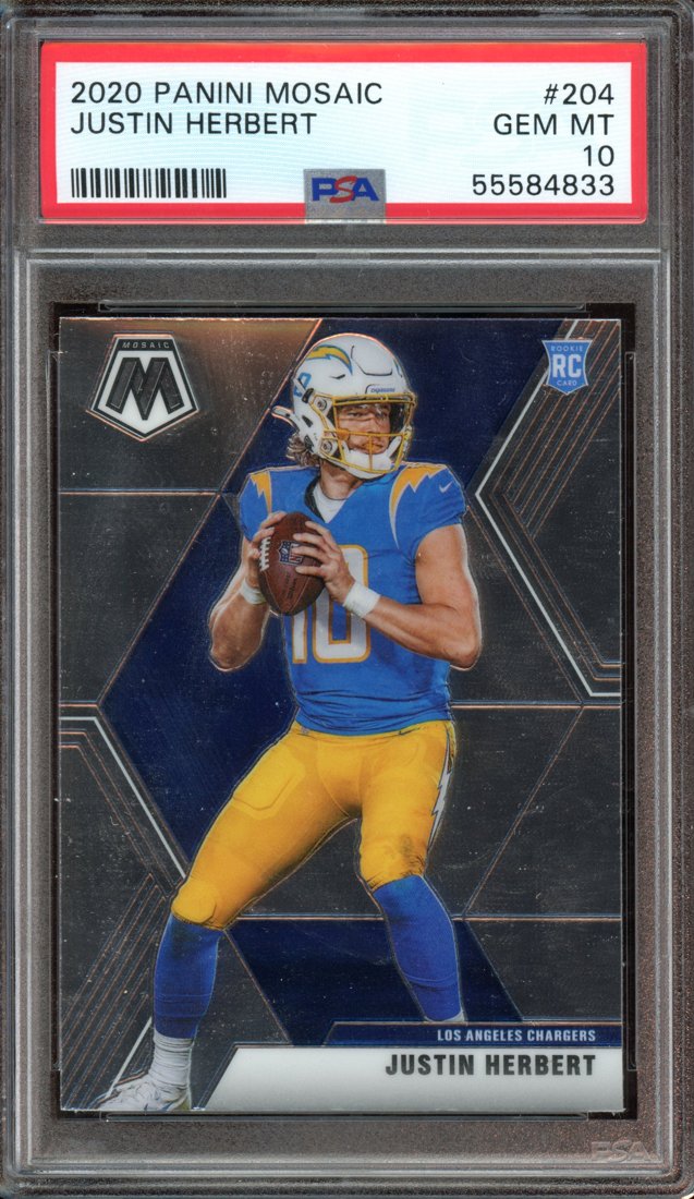 2020 Panini Mosaic Justin Herbert #204 front