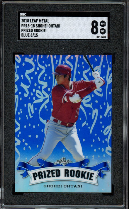 2018 Leaf Metal Prized Rookie Shohei Ohtani #PR18-18 Blue 6/15