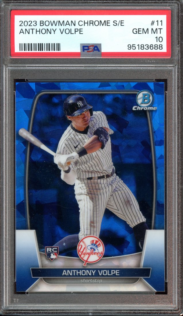 2023 Bowman Chrome Sapphire Edition Anthony Volpe #11 front