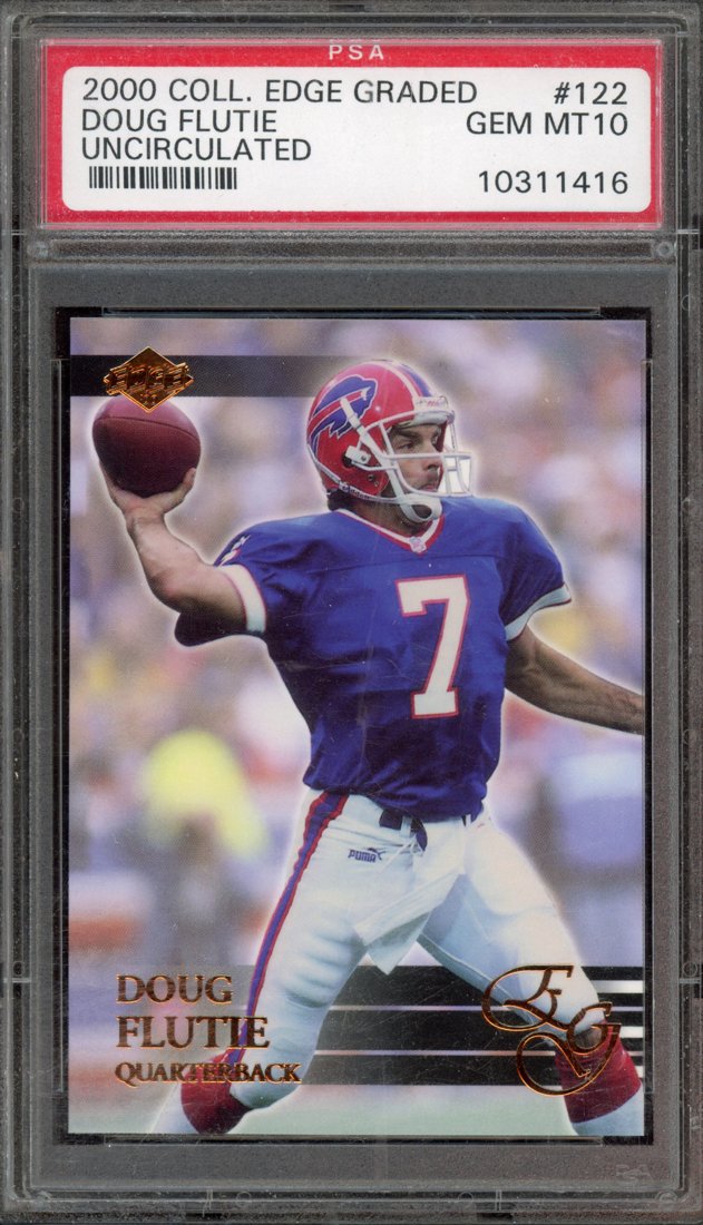 2000 Collector's Edge Graded Uncirculated Doug Flutie #122 front
