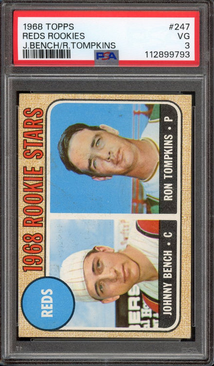 1968 Topps Johnny Bench / Ron Tompkins #247