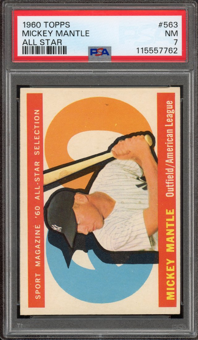 1960 Topps Mickey Mantle #563 All Star front