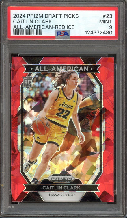 2024 Panini Prizm Draft Picks Caitlin Clark #23 All-American Red Ice