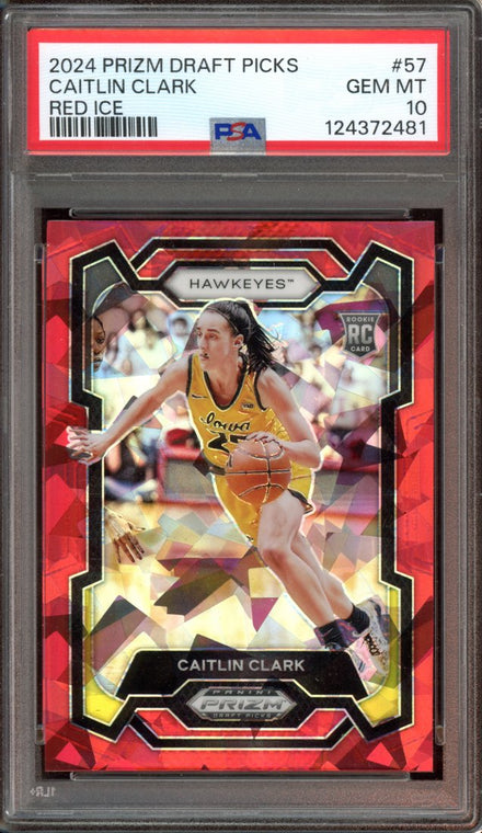 2024 Panini Prizm Draft Picks Caitlin Clark #57 Red Ice
