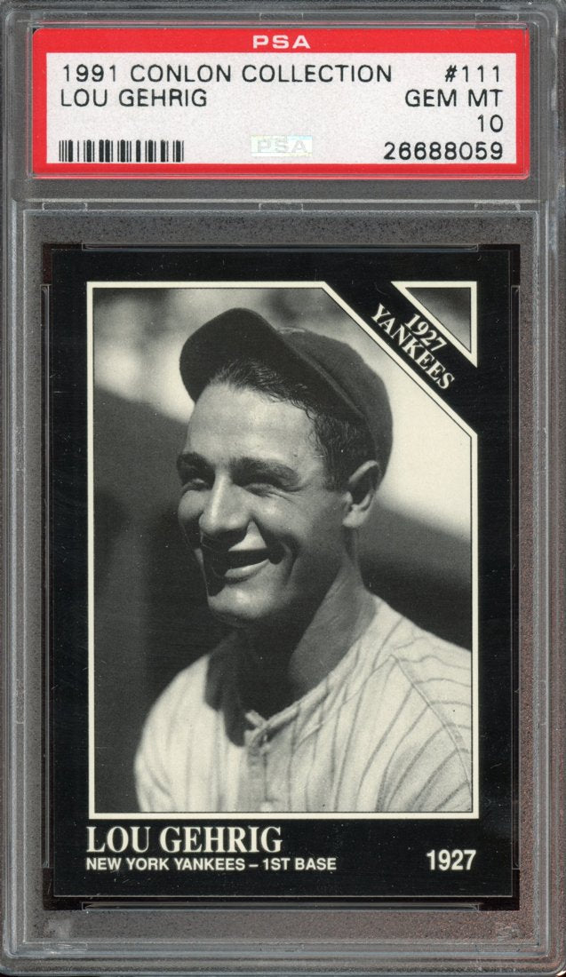 1991 Conlon Collection Lou Gehrig #111 front