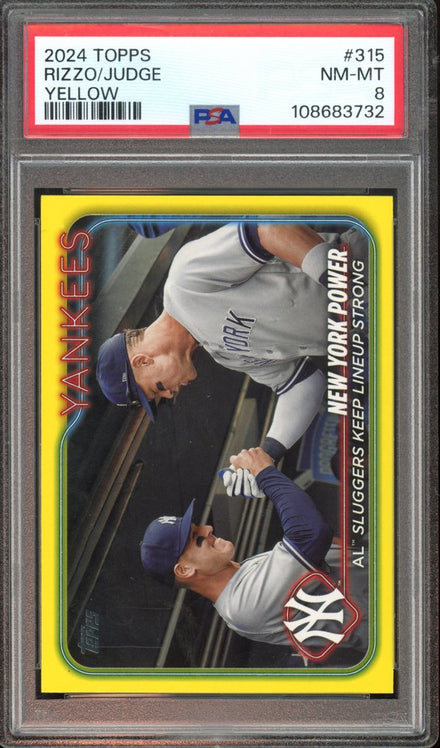 2024 Topps Series One Anthony Rizzo / Aaron Judge #315 Yellow