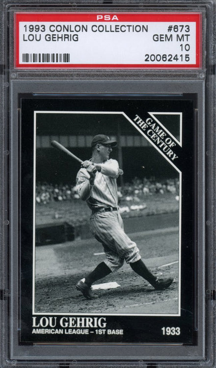 1993 Conlon Collection Game of the Century Lou Gehrig #673