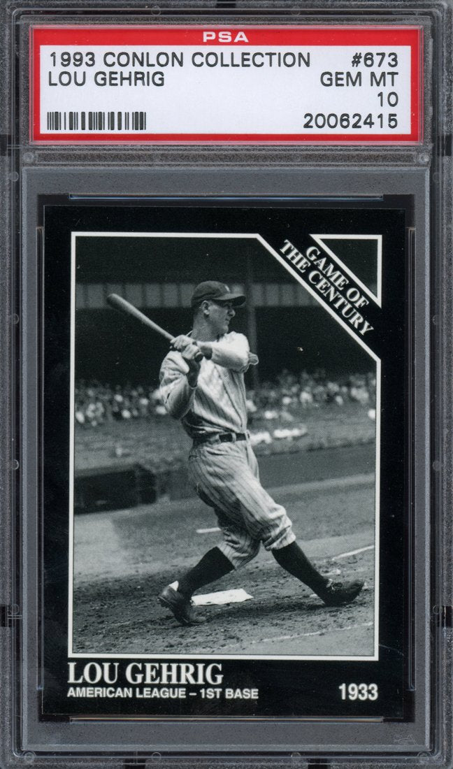 1993 Conlon Collection Game of the Century Lou Gehrig #673 front