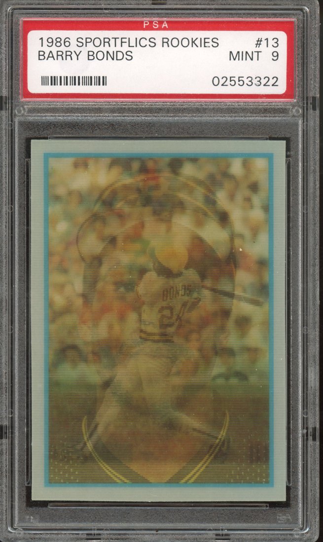 1986 Sportflics Rookies Barry Bonds #13 front
