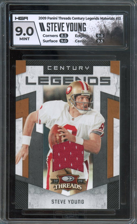 2009 Panini Threads Century Legends Materials Steve Young #13 027/250